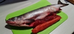 Горбуша свежий улов, с головой, икра 70% рыб не потрошеная размер 0,8-1,2 кг  ЦЕНА за 1 кг
