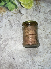 Печень трески в стекле 500г Мурманск (печень трески, соль, перец, лаврушка)